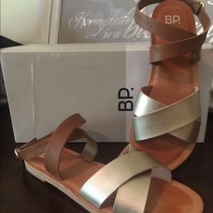 BP ankle strap flats